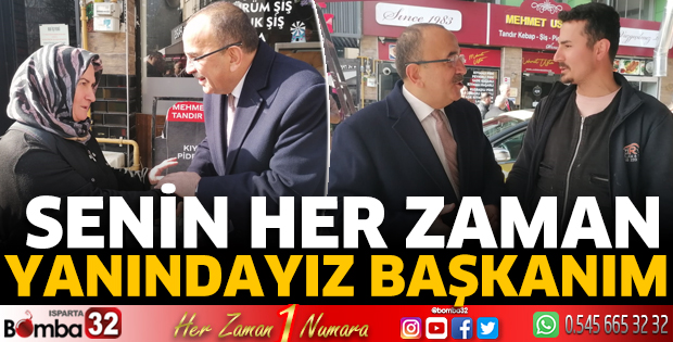 Senin her zaman yanındayız başkanım 