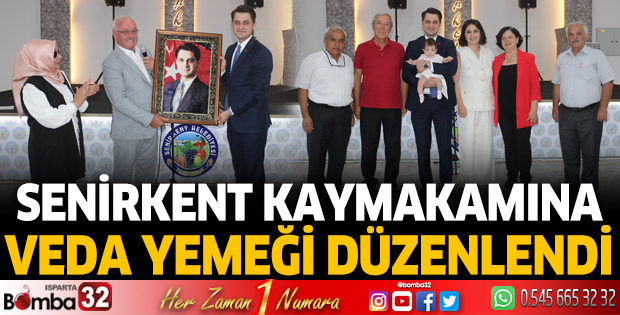 Senirkent Kaymakamına veda yemeği düzenlendi