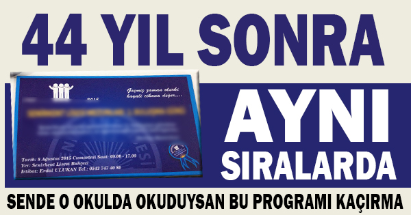 Senirkent Lisesi Mezunları Buluşuyor
