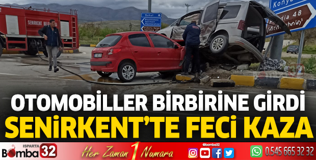 Senirkent'te feci kaza