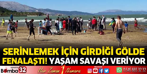 Serinlemek için girdiği gölde fenalaştı 