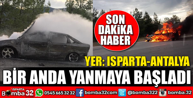 SEYİR HALİNDEKİ OTOMOBİL BİR ANDA ALEV ALDI