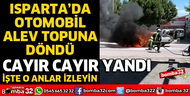 SEYİR HALİNDEKİ OTOMOBİL YANDI