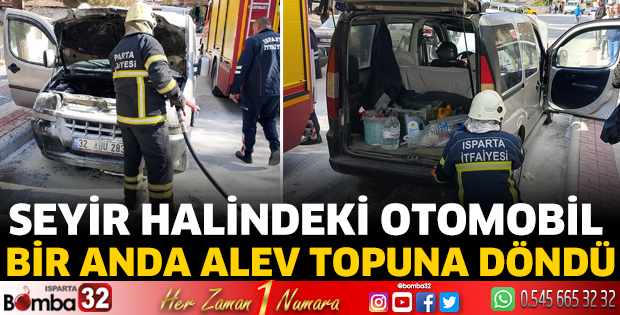 Seyir halindeyken bir anda alev aldı 