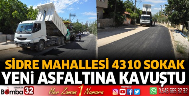 Sidre Mahallesi 4310 Sokak yeni asfaltına kavuştu