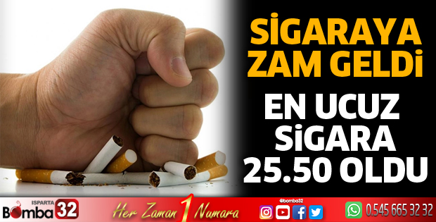 Sigara fiyatlarına zam geldi
