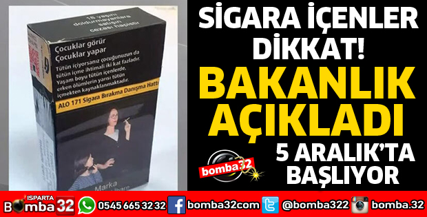 SİGARA İÇENLER DİKKAT! PAKETLER DEĞİŞİYOR