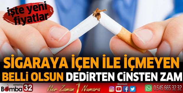 Sigaraya zam geldi