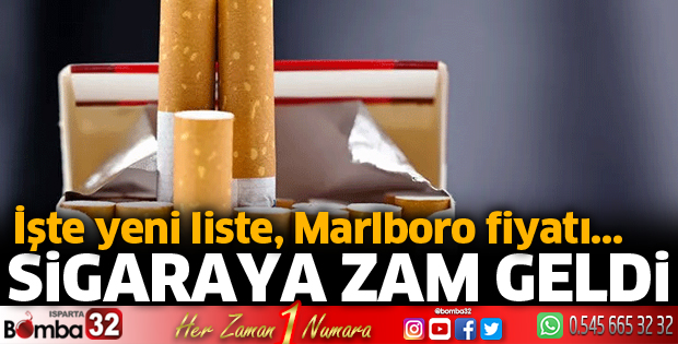 Sigaraya zam geldi