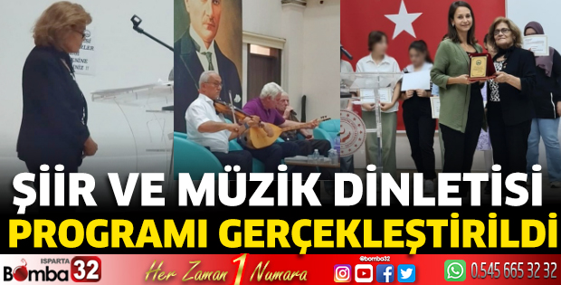 Şiir ve müzik dinletisi programı gerçekleştirildi