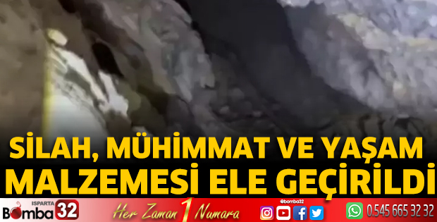Silah, mühimmat ve yaşam malzemesi ele geçirildi