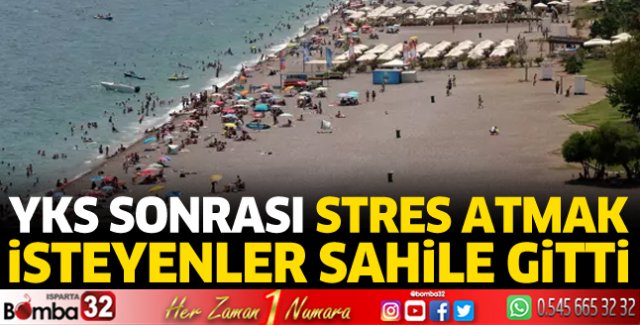 Sınav sonrası stres atmak isteyenler sahile geldi  