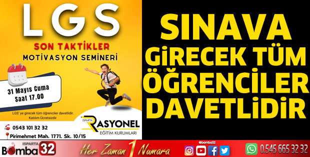 Sınava girecek tüm öğrenciler davetlidir