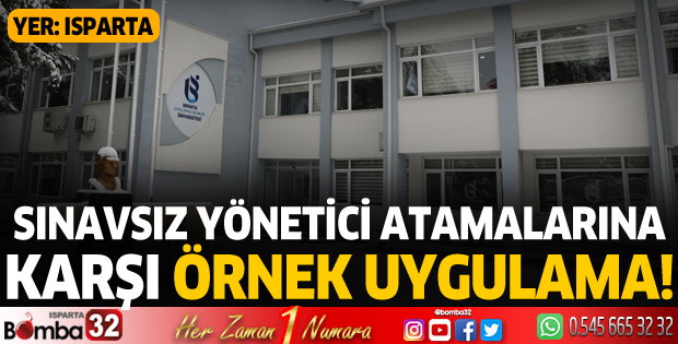 Sınavsız yönetici atamalarında ISUBÜ'den örnek uygulama!