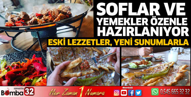 Sofralar ve yemekler özenle kuruluyor