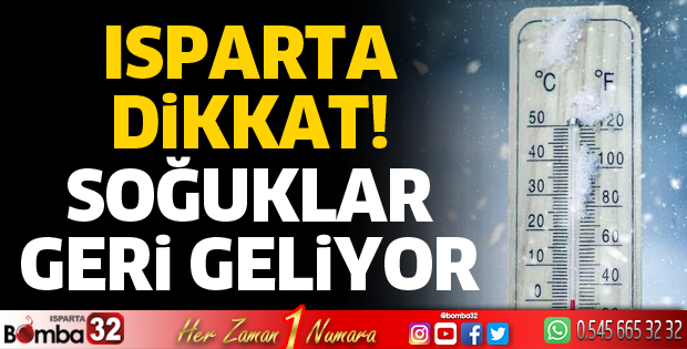 Soğuk hava geri geliyor 