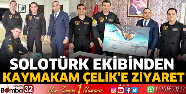 SOLOTÜRK ekibinden Kaymakam Çelik'e ziyaret