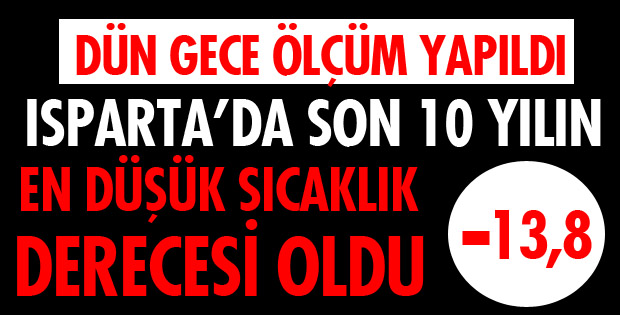 SON 10 YILIN EN DÜŞÜK SICAKLIĞI ÖLÇÜLDÜ