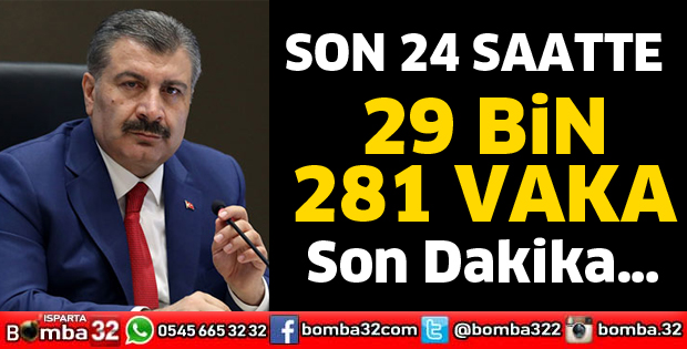 SON 24 SAATTE VAKA SAYISI 29 BİN 281