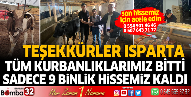 Son 9 binlik hissemiz kaldı