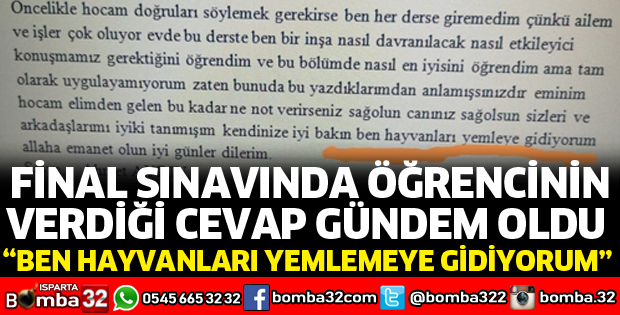 SORUYA VERDİĞİ CEVAPLA GÜNDEM OLDU
