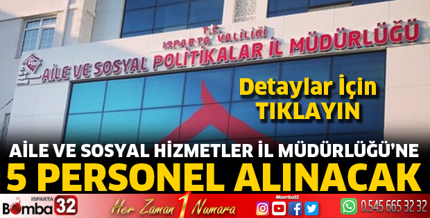Sosyal Hizmetler Müdürlüğü’ne 5 Kişi Alınacak