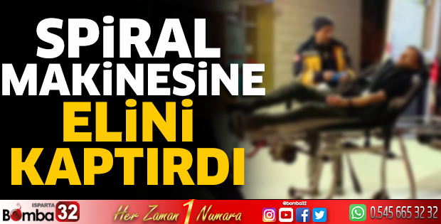 Spiral makinesine elini kaptırdı