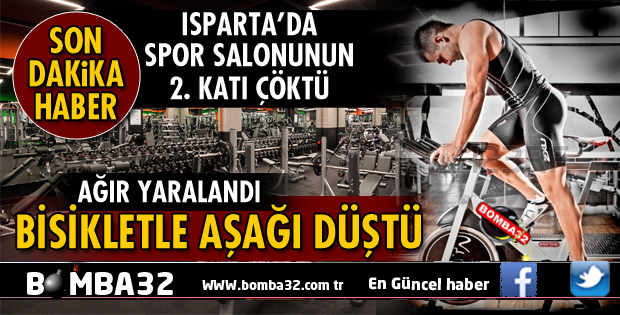 SPOR SALONUNDA FECİ KAZA! İKİNCİ KATTA ÇÖKME!