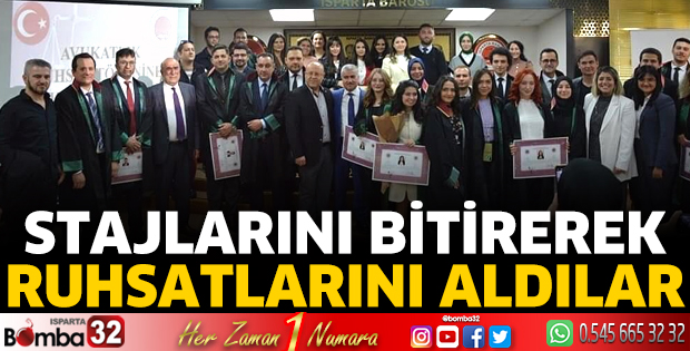 Stajlarını bitirerek ruhsatlarını aldılar