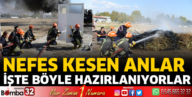 Stajyer itfaiyeciler mesleğe sıkı bir şekilde hazırlanıyorlar