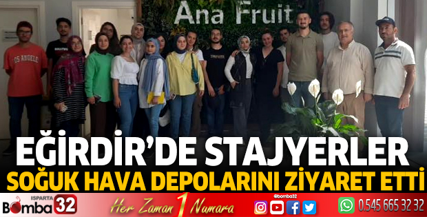 Stajyerler soğuk hava depolarını ziyaret etti