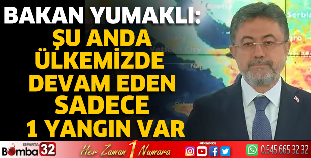 Şu anda ülkemizde devam eden sadece 1 yangın var