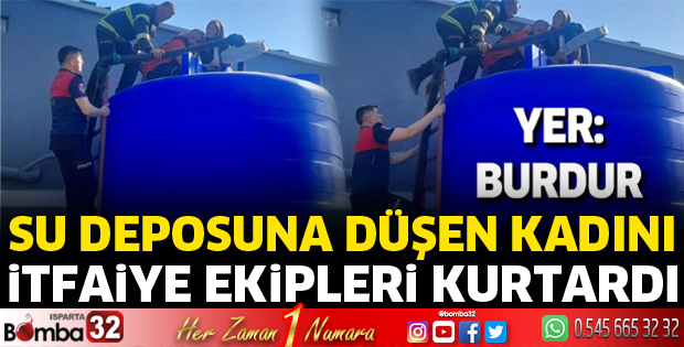 Su deposuna düşen kadın kurtarıldı