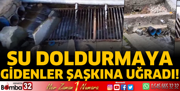 Su doldurmaya gidenler şaşkına uğradı!