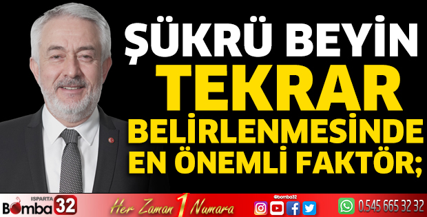 Şükrü beyin tekrar belirlenmesinde en önemli faktör;