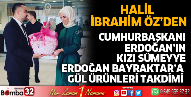 Sümeyye Erdoğan Bayraktar'a gül ürünleri takdim etti