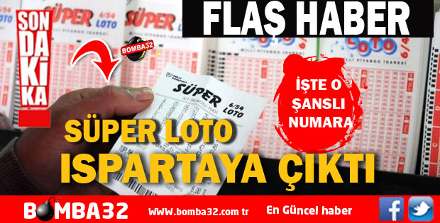 Süper Loto 9. devirde Isparta'ya Çıktı