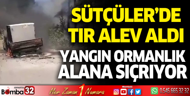 Sütçüler Şar Deresinde yangın 