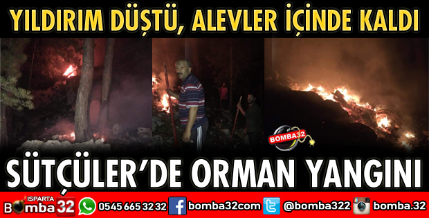 SÜTÇÜLER SARIMEHMETLER'DE ORMAN YANGINI