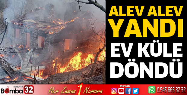 Sütçüler’de ev yangını