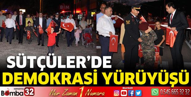 Sütçüler'de demokrasi yürüyüşü