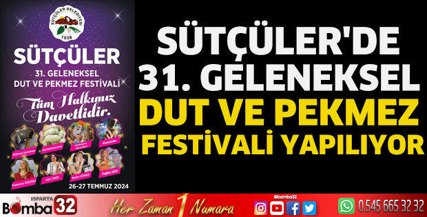 Sütçüler'de Dut ve Pekmez Festivali 