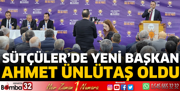 Sütçüler'de yeni başkan Ahmet Ünlütaş oldu