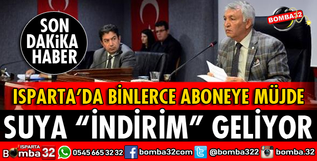 SUYA İNDİRİM GELİYOR