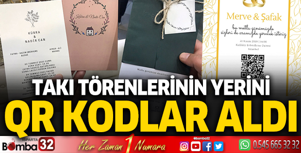 Takı törenlerinin yerini QR kodlar alıyor