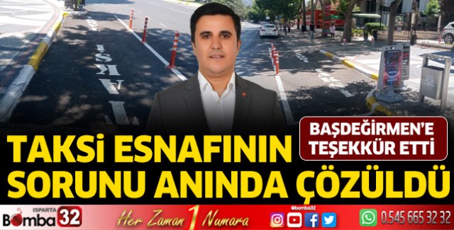 Taksi esnafının sorunu anında çözüldü