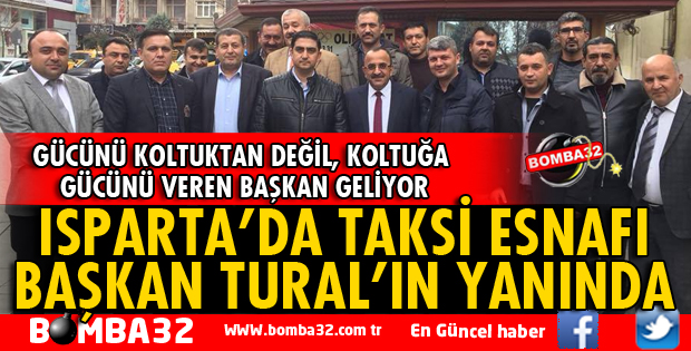 TAKSİCİ ESNAFI BAŞKANININ YANINDA