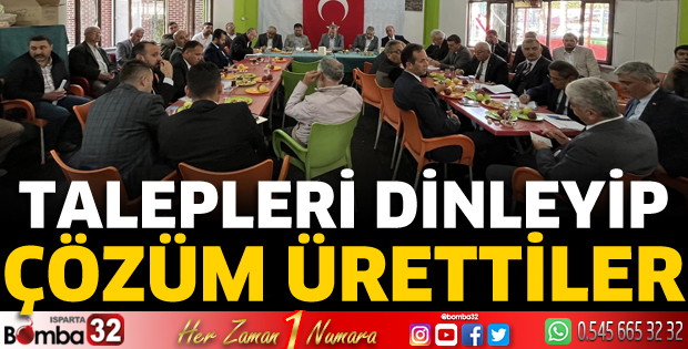 Talepleri dinleyip, çözüm ürettiler