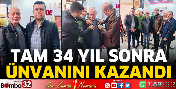 Tam 34 yıl sonra ünvanını kazandı