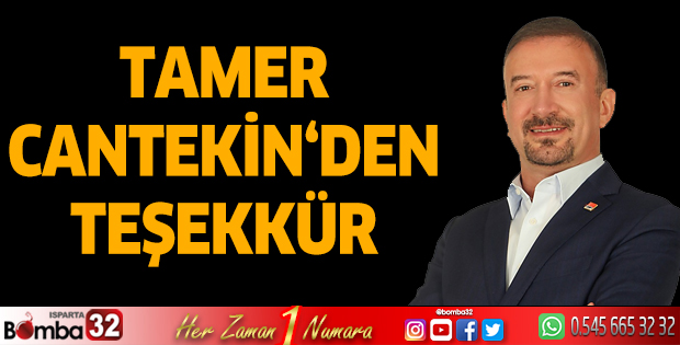 Tamer Cantekin'den teşekkür